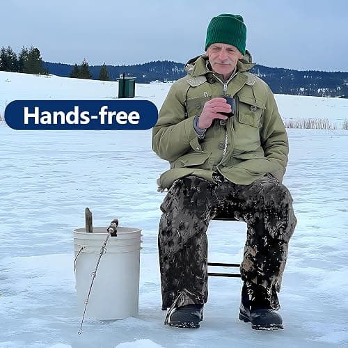 Shupakul Bucket Rod Holder - Durable Ice Fishing Pole Rack for Almost Any Ice Rods on Your Bucket (Black) thumbnail 5