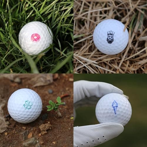 Golf Ball Stamp, Golf Ball Stamper, Reusable Self-Inking Golf Ball Stamp Marker to Identify Golf Balls, Golf Gift Golf Accessories for Men and Women Golfers thumbnail 5