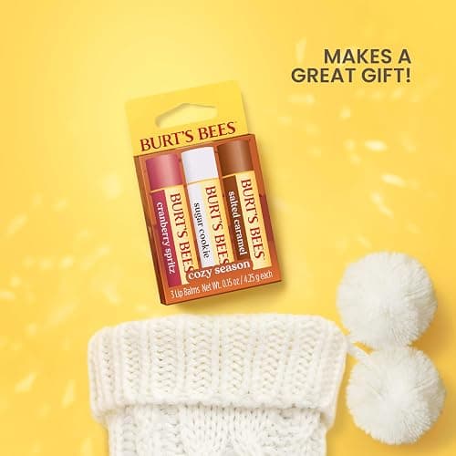 Burt's Bees Cozy Season Lip Balm Set, Natural Origin Lip Care, 3 Tubes, 0.15 oz. thumbnail 3