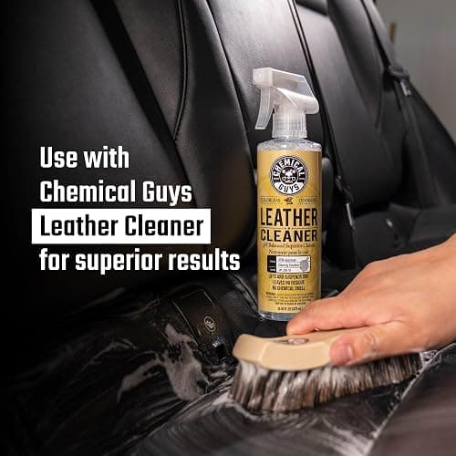 Chemical Guys Long Bristle Horse Hair Leather Cleaning Brush - Leather Brush to Gently Clean Car Interiors, Furniture, Sneakers, Boots, and More - Safe for Natural, Synthetic, Faux, and Pleather thumbnail 5