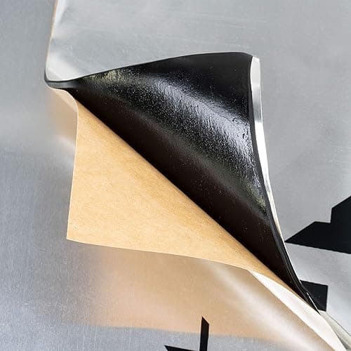 NVX SDSK2 90 Mil Thick 1.38 Sqft. Car Sound Damping Mat, Butyl Automotive Deadener, Audio Noise Vibration Insulation, and Dampening (Two 10" x 10" Pieces) - Speaker Kit - 1.38 sq. ft. Speaker Kit (Silver) thumbnail 7