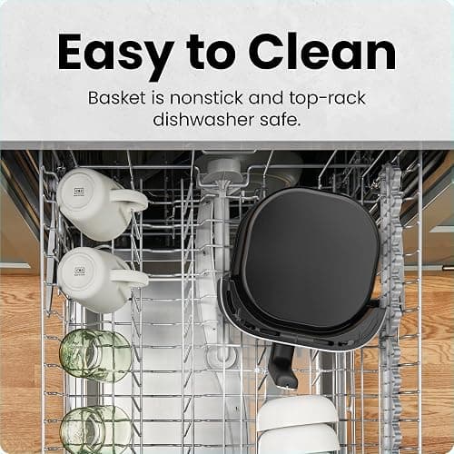 CHEFMAN 2 Qt Mini Air Fryer – Digital Space-Saving Compact Air Fryer with Nonstick and Dishwasher Safe Basket, Quick & Easy Meals in Minutes, Features Digital Timer and Shake Reminder – Black thumbnail 7
