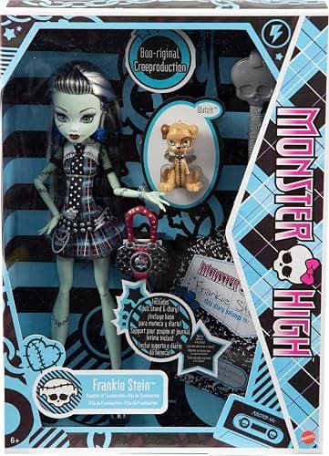 Monster High Frankie Stein Reproduction Doll Wearing Original Fashion & Shoes with Pet, Display Stand & Accessories, 10-5-inch Collectible Toy thumbnail 6