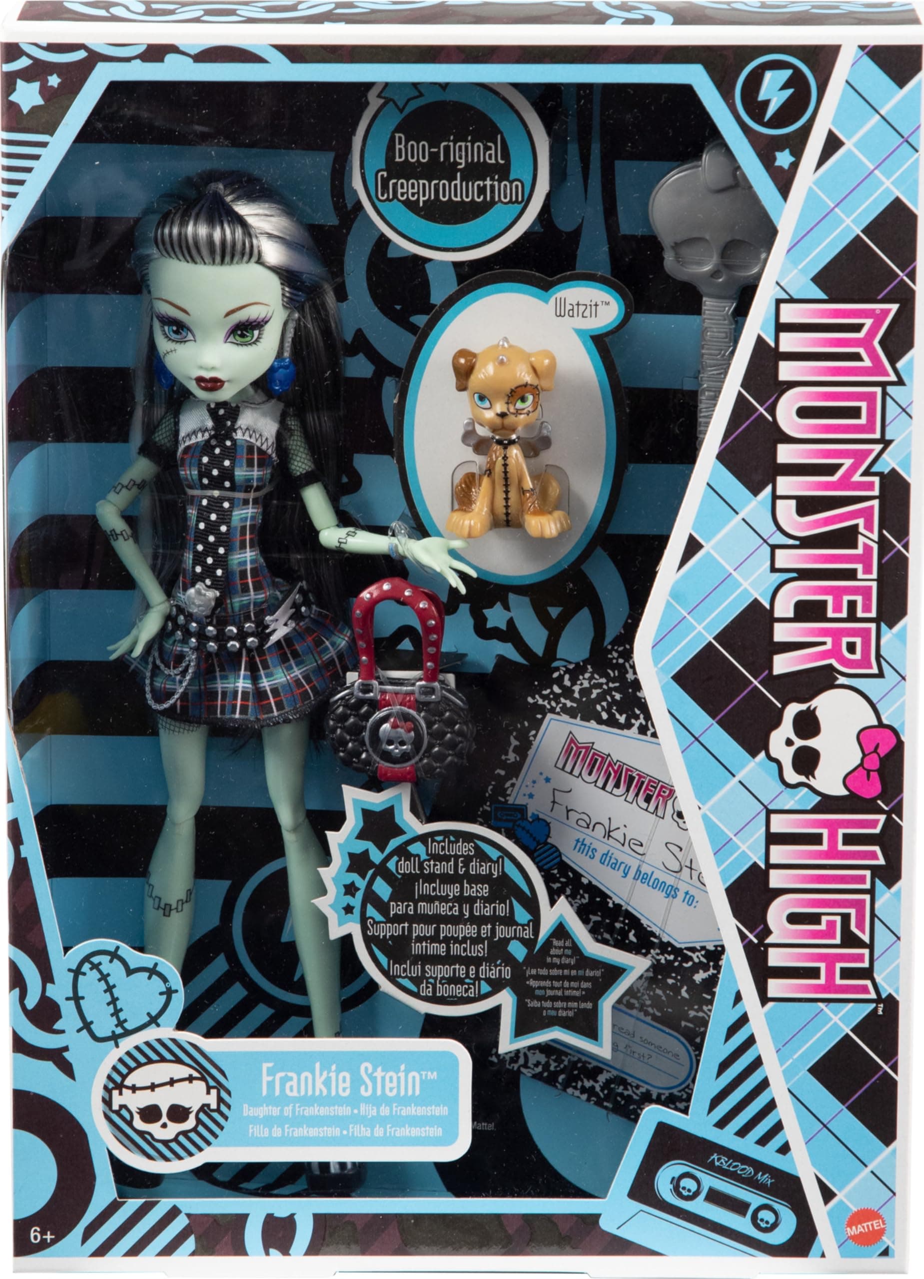 Monster High Frankie Stein Boo-Riginal Creeproduction Doll with Doll Stand & Accessories thumbnail 6