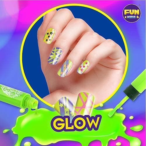 Kids Nail Kit for Girls Ages 7-12, FunKidz Ultimate 315Pcs Nail Polish Pens Combo Pack Size 17.91Wx12.4L Glitter Temporary Nail Supplies for Teens SPA Makeup Kit thumbnail 6