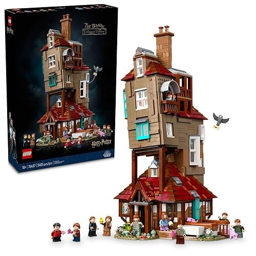 LEGO Harry Potter The Burrow Building Sets for Adults - Collectible Harry Potter Weasley House Kits with 10 Minifigures - Gifts for Men and Women, Fans - 76437