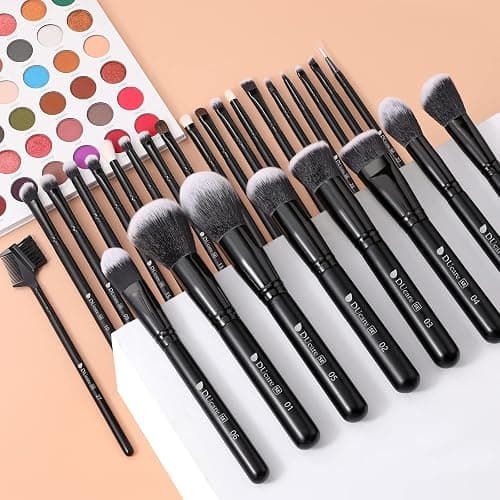 DUcare Professional Makeup Brushes Set 27Pcs Makeup Brush Set Premium Synthetic Kabuki Foundation Blending Face Powder Blush Concealers Eye Shadows Brushes thumbnail 7