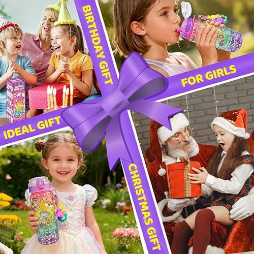EDSPORTSHOUSE Decorate Your Own Water Bottle Kits for Girls Age 4-6-8-10,Unicorn Painting Crafts,Fun Arts and Crafts Gifts Toys for Girls Birthday Christmas(Unicorn) thumbnail 6