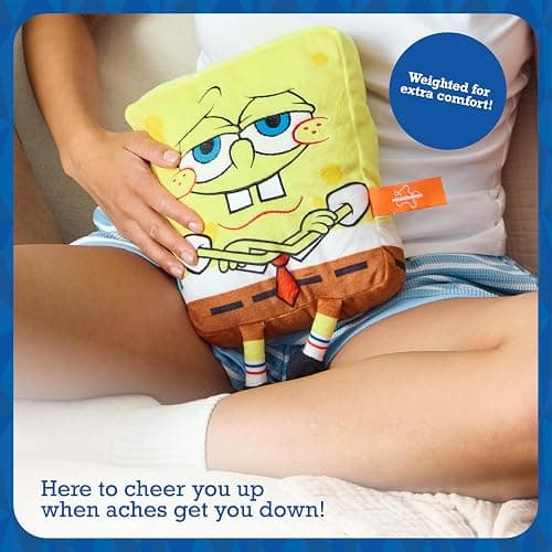 Happy Helpers SpongeBob By Relatable, The Cozy Comfort That's Anything But Boring, Get Relief With This Plush Heating Pad For Period Cramps and Body Pain, Includes 1 Microwavable SpongeBob Heating Pad thumbnail 4