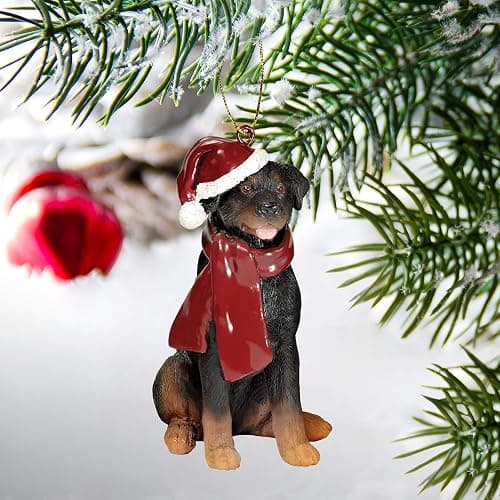 Rottweiler christmas holiday ornaments thumbnail 2