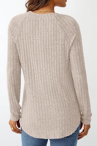 NORACORA Long Sleeve Shirts for Women Crew Neck Tunic Tops Loose Fit Lightweight Pullover Sweaters Trendy 2025 thumbnail 4