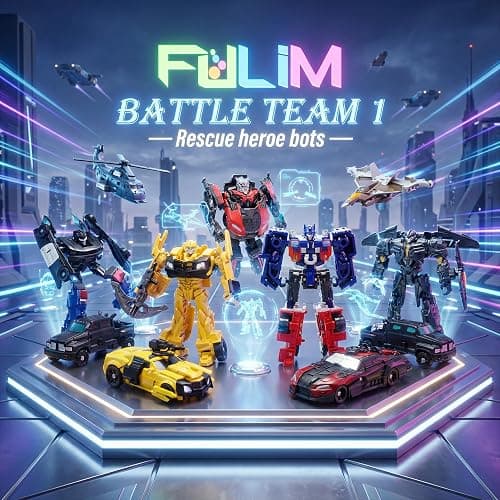 FULIM 8 Pcs Mini Car Robot Toys, 3.5-inch Small Hero Action Figures, Birthday Favors Toys for Kids Age 5 and up. thumbnail 3