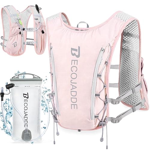 BECOJADDE Running Vest Hydration Backpack for Men Women, 5L Lightweight Running Backpack Hydration Pack for Marathon, Trail, Cycling, Hiking, Jogging - Image 1