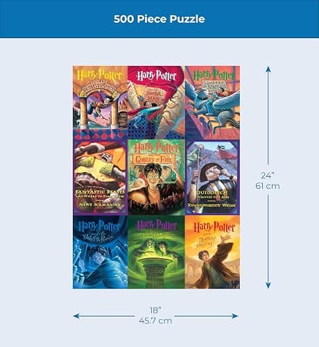 New York Puzzle Company - Harry Potter Book Cover Collage - 500 Piece Jigsaw Puzzle for Family Game Nights by Mary GrandPré thumbnail 2
