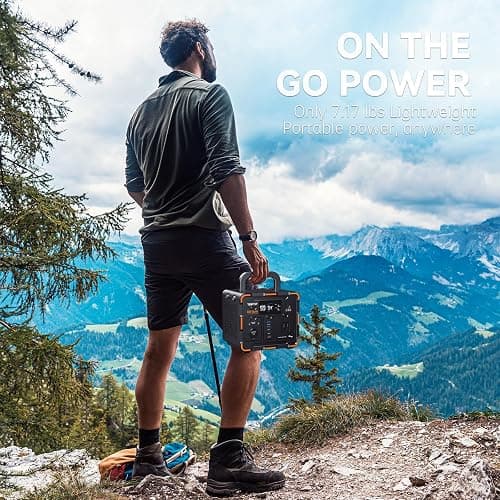 300W Portable Power Station, Solar Generator 259Wh, 70,000mAh LiFePO4 Battery with 65W USB-C PD&Pure Sine Wave AC, Solar Charging for Camping,Home Backup,Emergency Power(SOS Light & LCD Display) thumbnail 7