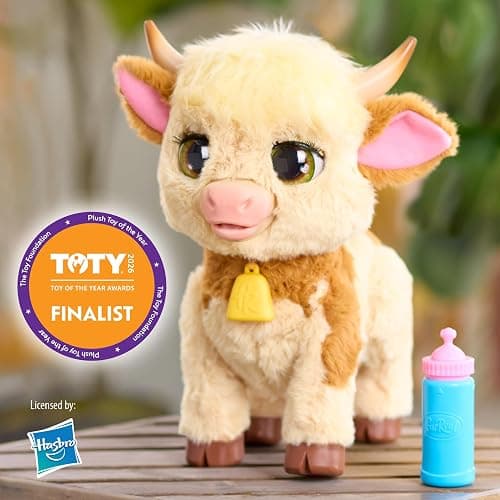 FurReal Maggie The Feed & Follow Cow, 11 Inch Interactive Highland Mini Cow, for Boys and Girls, Ages 4 and up thumbnail 2