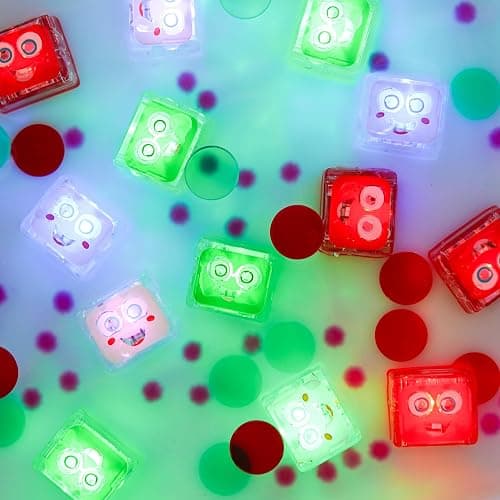 Glo Pals Water-Activated Light-Up Cubes Bundle for Sensory Play – 12 Pack (Holly Jolly) thumbnail 3