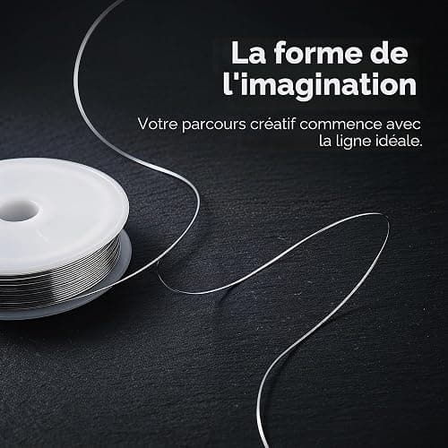 4 Rouleau Fil de Fer Souple Loisir Creatif pour La Fabrication de Bijoux | 0,5mm x 160m Flexible Fil Métallique Flexible pour Bijoux, Fil D'Artisanat en Acier Inoxydable 304 (Argent) thumbnail 6
