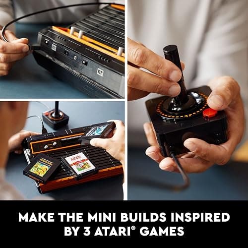 LEGO Icons Atari 2600 Building Set 10306 - Retro Video Game Console and Gaming Cartridge Replicas, Featuring Minifigure and Joystick, Nostalgic 80s Gift for Gamers and Adults thumbnail 6