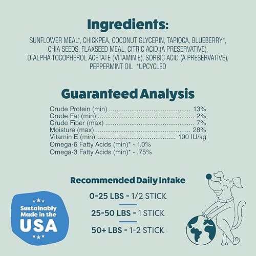 Shameless Pets Blueberry & Mint Dental Chews for Dogs, 8 Chews - Natural Dog Teeth Cleaning Treats with Fresh Breath Benefits | Grain-Free Dental Sticks for Small, Medium & Large Dogs thumbnail 6