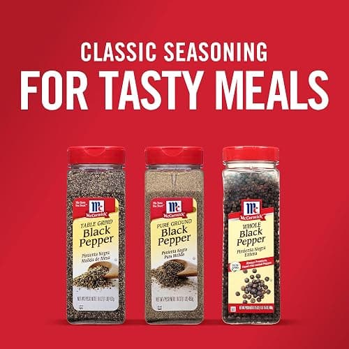 McCormick Black Pepper, Pure Ground, Non GMO, Hand-Harvested, Enjoy Distinctive Pepper Flavor While Cooking & Tableside, 16 oz thumbnail 21