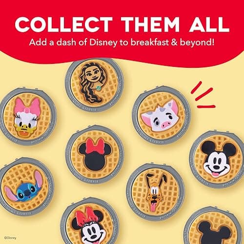 Dash MultiMaker® Mini System Removable Plate Set - Ceramic, Nonstick Replacement Plates for Fun-Shaped Waffle Breakfast - Waffle Maker Not Included - 4-Inch - Two-Pack - Donald & Daisy thumbnail 7