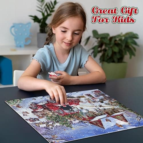 100 Piece Christmas Puzzle for Kids Ages 4-8 Jigsaw Puzzles 100 Pieces for Boys Girls Ages 6-8 8-10 - Dogs' Christmas thumbnail 2
