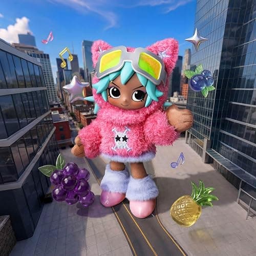 POP MART Peach Riot Fruit Punch Series Plush Doll Pendant - Poppy, Vinyl Plush Pendant, Bag Charm, Collectible Holiday Birthday Gifts for Kids Adults thumbnail 4
