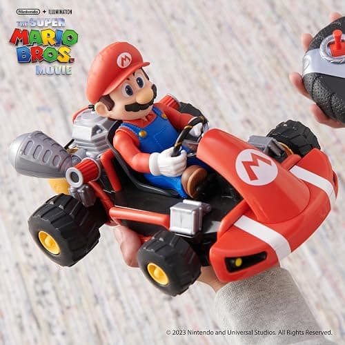 Super Mario BROS. Movie Rumble Kart RC Racer – 2.4GHz Full-Function Remote Control Car – Lights, Sounds, Spinning Action – 100ft Range – Ages 4+ thumbnail 3