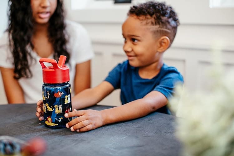 Simple Modern Disney Frozen Kids Water Bottle Plastic BPA-Free Tritan Cup with Leak Proof Straw Lid | Reusable and Durable for Toddlers, Girls | Summit Collection | 12oz, Frozen Elsa's Snowflake thumbnail 2