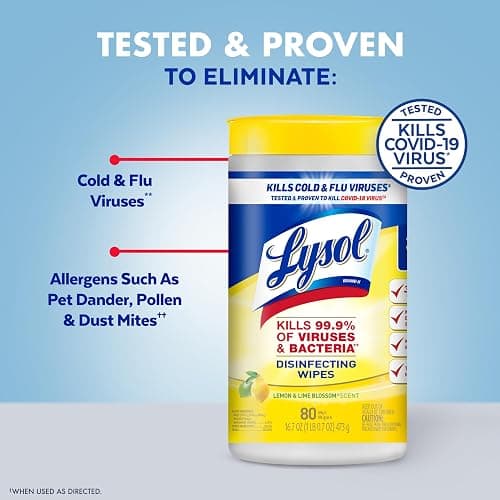 Lysol Disinfecting Wipes Bundle, Home Apartment Dorm Room Essentials and Cleaning Supplies, All Purpose Cleaner, Multi-surface Cleaning Wipes, Multi-Scent Sanitizing Wipes Bundle, 80 Count (4pk) thumbnail 3