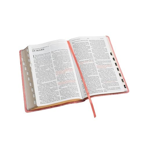 KJV Holy Bible, Giant Print with Cross-References, Soft Pink LeatherTouch with Floral Cover Design, Thumb Index, Ribbon Marker, Red Letter, Full-Color Maps, Easy-to-Read MCM Type, King James Version thumbnail 12