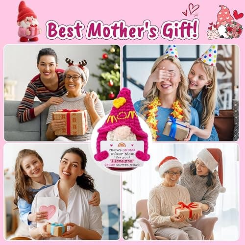 XgiftCreat Mom Gifts Mothers Birthday - Funny Christmas Stocking Stuffers Presents for Mom Birthday Mother's Day from Daughter Son, Cute Xmas Holiday Gnome Gift for Mother Mama Mommy, I Love You Gnome thumbnail 7