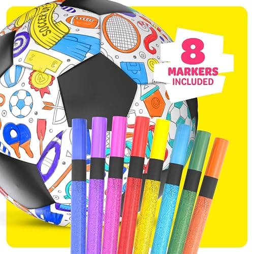 Soccer Ball Coloring Kit for Kids - Soccer Gifts for Girls & Boys - Sports Gifts - 3 4 5 6 7 8 Year Old Boy Birthday Gift - Craft Kits for Kids Ages 4-8 - Boy Toys for 4 Year Old - Games Accessories thumbnail 3