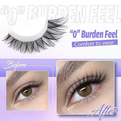 Natural Lash Clusters Wispy Cluster Eyelash Extensions Invisible Band Individual Lashes C-Curly DIY Lash Extension 8-16mm Waterproof Soft Cluster Lashes 168pcs by ALICE thumbnail 5