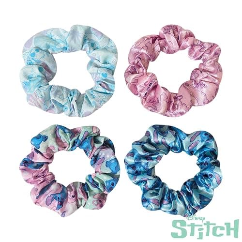 LUV HER Disney Stitch Scrunchies for Girls - 4 Large Printed Scrunchies with Your Favorite Characters - Hair Accessories for Girls 3+ thumbnail 4