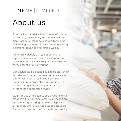 Linens Limited - Soft Pillows 4 Pack, Made in the UK, Hotel Quality, Luxurious Bounce Back Pillows, Feels Like Down, Medium and Orthopedic Support, Non-Allergenic Microfibre, Machine Washable (White) thumbnail 9