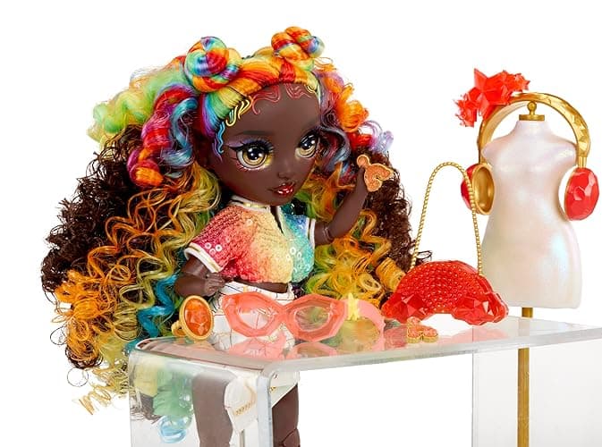 Rainbow High Creative Crystals Iris - Rainbow 11” Fashion Doll with Crystal Accessory Make It Kit, Ring for You, DIY, Crafts, Resin Play, Kids Gift 8+ thumbnail 5