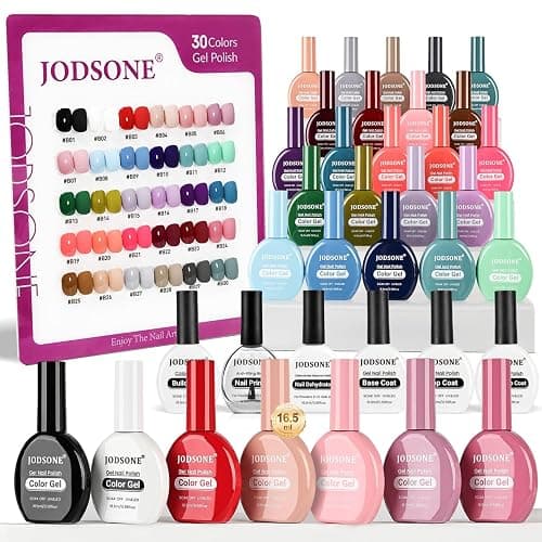 JODSONE 30 Colors Gel Nail Polish Set Same Color Same Bottles 6 PCS of Functional Gel Polish - Image 1