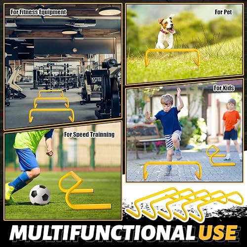 Wettarn 10 Pcs Speed Agility Training Hurdles Detachable Durable Hurdle Agility Plyometric and All Purpose Speed Training Equipment for Athletes Soccer Basketball thumbnail 6