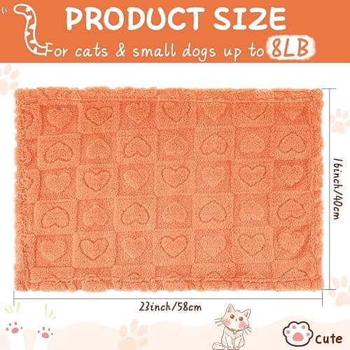 Hahafelt 12 Pcs Soft Fleece Puppy Blankets Pet Blanket for Small Dog Cat Kitten 23 x 16 Inches Washable Fluffy Flannel Blankets for Dogs Pet House Bed (Warm Colors) thumbnail 3