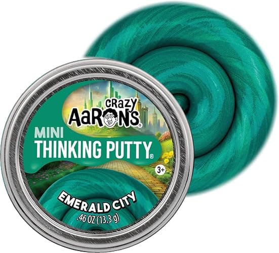 Crazy Aaron's Putty Mini Tins – Pearl Paradise, Emerald City & Mega Watt – Gift Set 3 Pack (.47 oz Each) – Stretch, Sculpt & Squish Sensory Toy – Non-Toxic – Ages 3+ – Made in USA thumbnail 3
