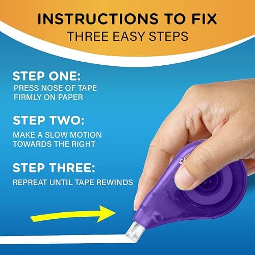 BIC Wite-Out Brand EZ Correct Correction Tape, 19.8 Feet, 4-Count Pack of White Correction Tape, Fast, Clean and Easy to Use Tear-Resistant Tape Office or School Supplies - White Tape - 4 Count (Pack of 1) thumbnail 3