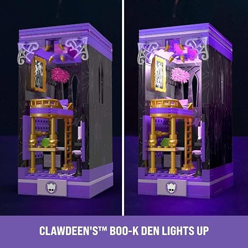 MEGA Monster High Action Figure Building Set Clawdeen's Boo-k Den with 299 Pieces, Book Nook for Collectors thumbnail 4