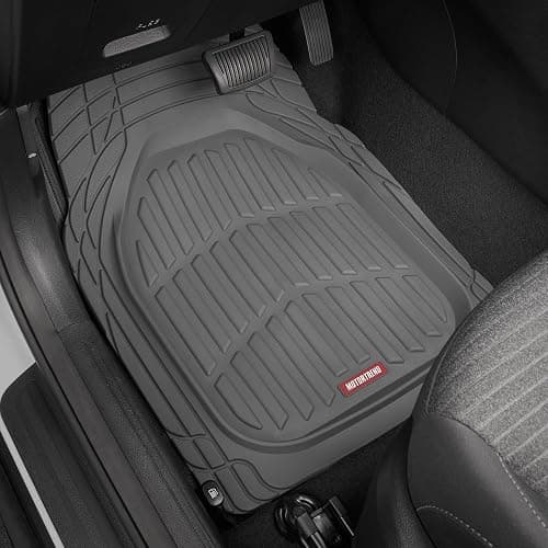 Motor Trend FlexTough Floor Mats for Cars, Gray Deep Dish All-Weather Mats, Waterproof Trim-To Fit Automotive Floor Mats for Trucks SUV, Universal Liner Car Accessories thumbnail 2