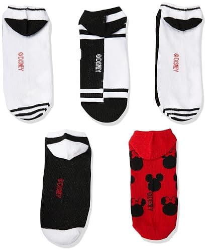 Disney Women's Mickey Mouse 5 Pack No Show Socks thumbnail 6