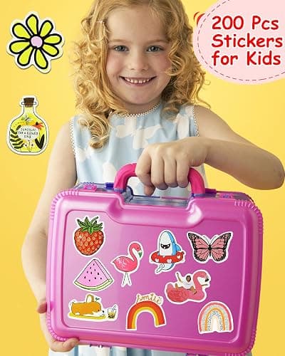200 PCS Water Bottle Stickers for Kids, Easy to Peel Cute Stickers for Kids Classroom Waterproof Aesthetic Stickers Laptop Kawaii Animal Sticker for Girls Stick Well thumbnail 5