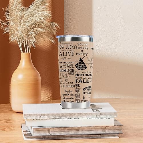 LLKJHGE Musical Lover 20oz Stainless Steel Insulated Tumbler with Lid and Straw Musical Merchandise Theater Fans Gift Musical Inspired Gift for Women Teen Girls Daughter Son (Hamil) thumbnail 5