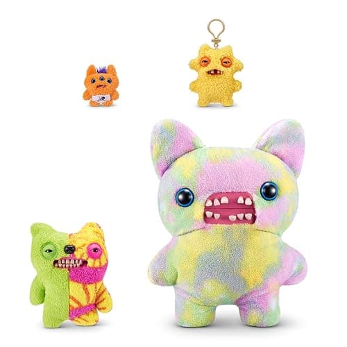 Fuggler Misfit Monsters Series 1 9" by ZURU Funny Ugly Monster Plush Toy (Munch Tooth - Green & MultiBoth Teddy Fleece) thumbnail 5