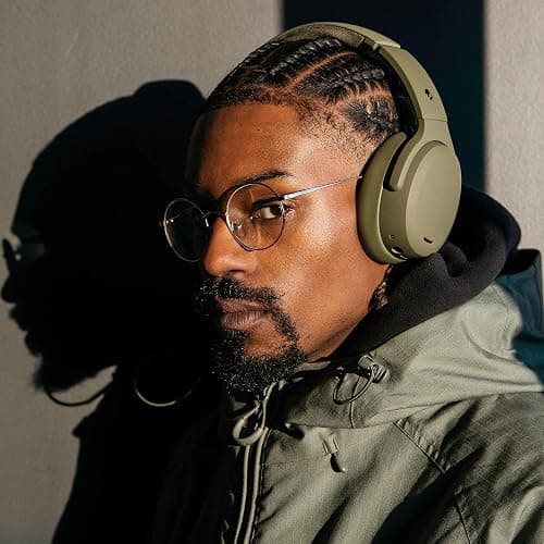 Skullcandy Crusher ANC 2 Wireless Over-Ear Bluetooth Headphones with Multi-Sensory Bass, Active Noise Cancelling, Up to 60 Hours Battery, Microphone for iPhone Android - Drab thumbnail 6